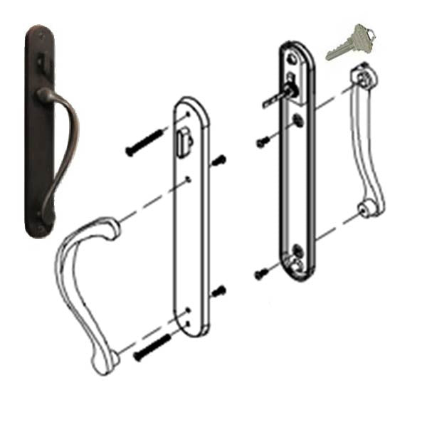 Marvin Active Keyed, Ultimate Sliding French Door Trim - Or Bronze