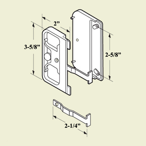 Marvin Sliding Screen Door Latch And Pull Handle Set - Black