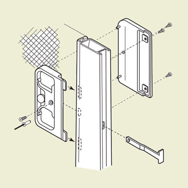 Marvin Sliding Screen Door Latch And Pull Handle Set - Black
