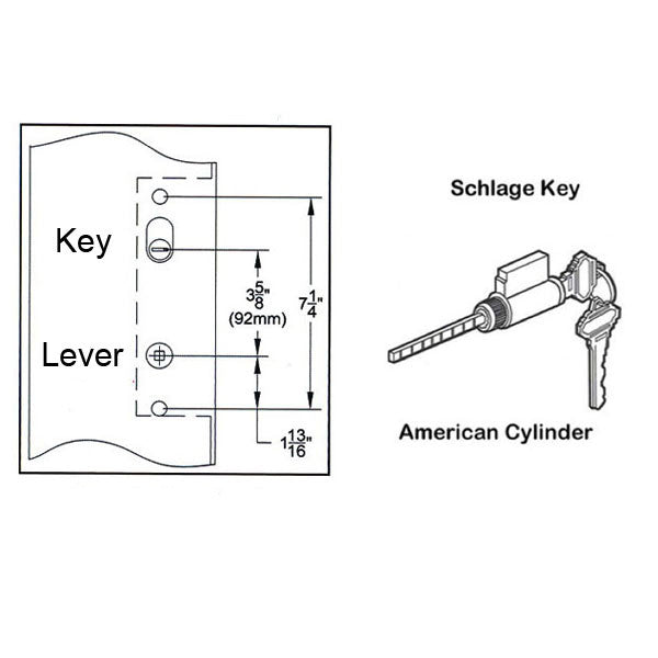 Marvin Active Keyed Trimset with Interior Thumbturn - White