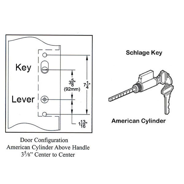 Marvin Active Keyed Trimset with interior thumbturn - PVD Brass
