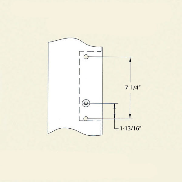 Marvin Inactive / Dummy Trim For Passive Door Pvd Satin Nickel
