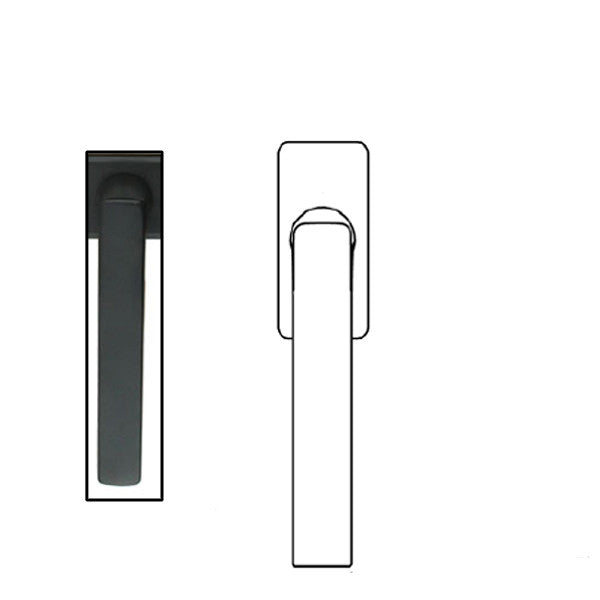Dallas Handle for Tilt & Turn Windows - Aluminum - Matte Black