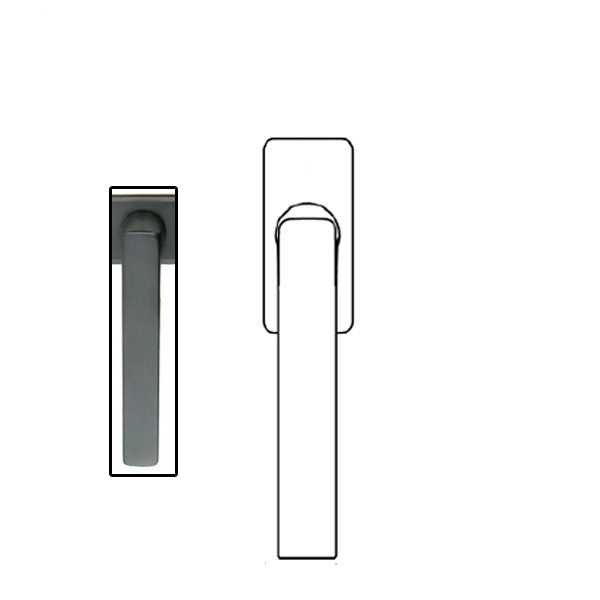 Dallas Handle for Tilt & Turn Windows - Solid Brass - Dark Bronze Metallic