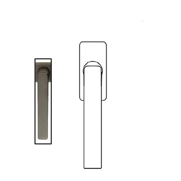 Dallas Handle for Tilt & Turn Windows - Aluminum - Rustic Umber