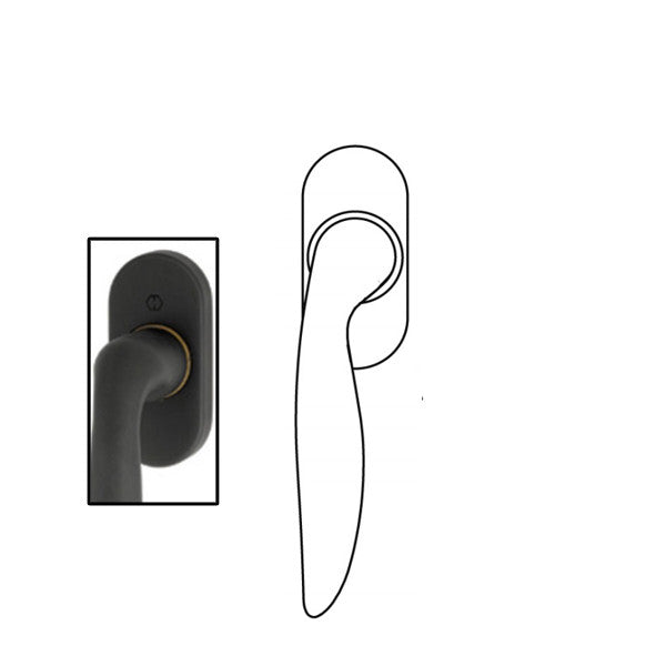 Toronto Handle for Tilt & Turn Windows - Solid Brass - Oil Rubbed Brass, Left Hand