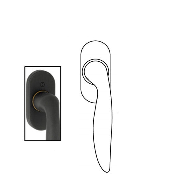 Toronto Handle for Tilt & Turn Windows - Solid Brass - Oil Rubbed Brass, Right Hand