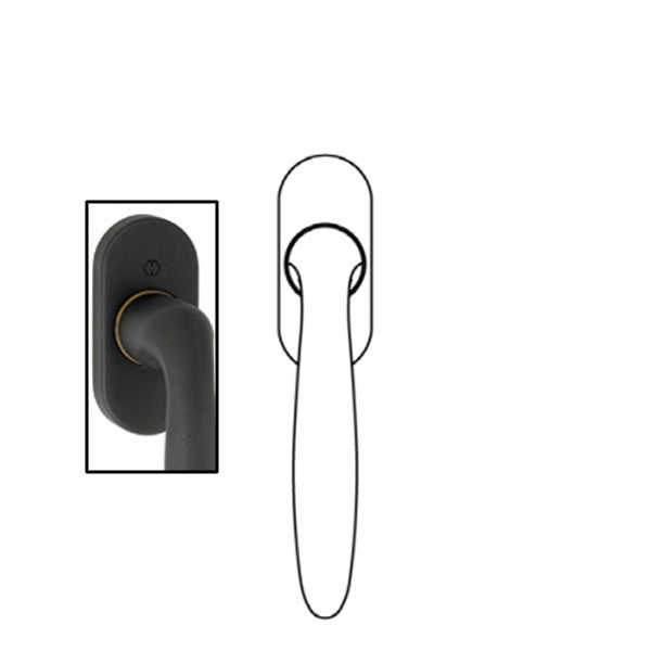 Verona Handle for Tilt & Turn Windows - Solid Brass - Oil Rubbed Brass