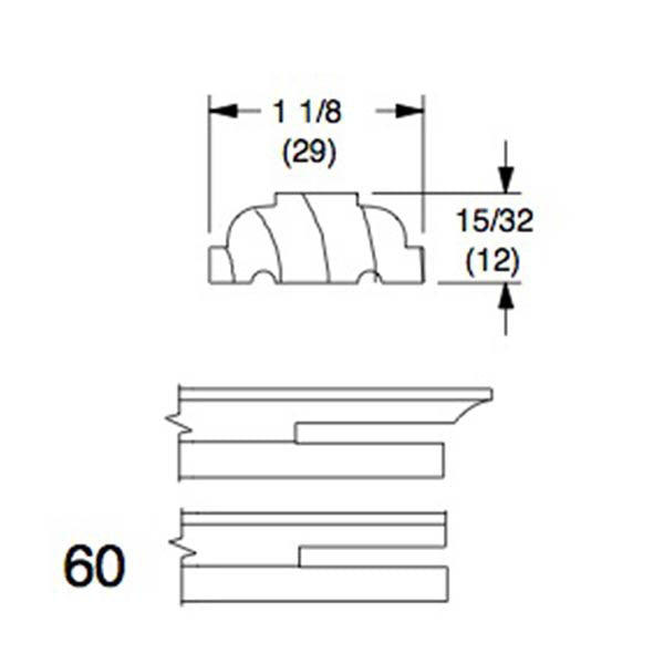 Marvin Series 60, Rectangular Fastener Grille Clip For Round Tops And Polygons