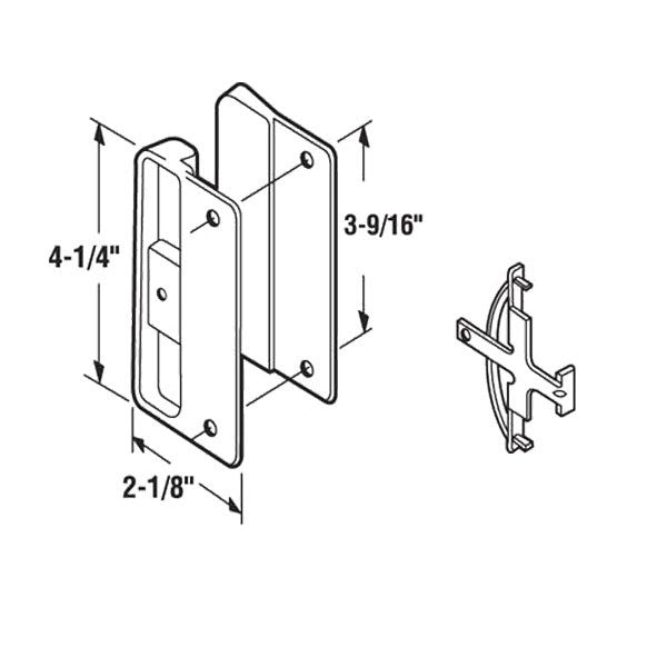 Internal Latch-Sliding Screen Door Latch / Pull