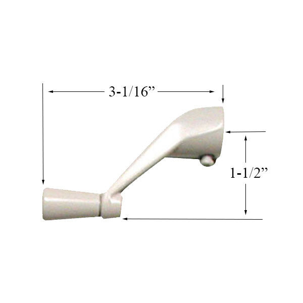 Andersen Window Primed Wood/Perma-Shield Operator Crank Handle - White