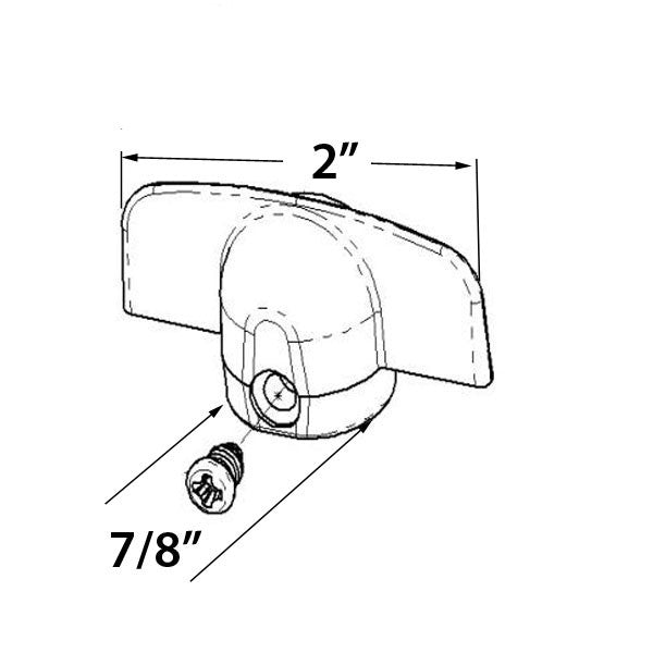 Metal T-Handle, White