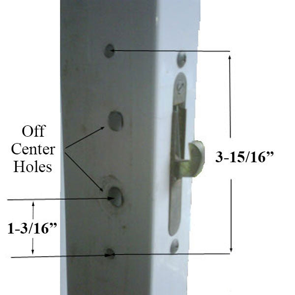Legacy Glass Sliding Door Handle, Keyed With Offset Thumbturn, Weiser Keyway,