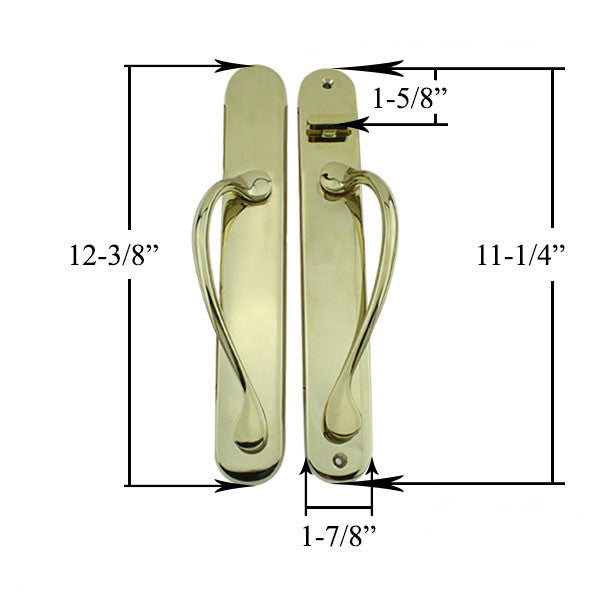 Marvin Sliding Door Wide Handle Set, Active, Keyed With Thumbturn, New Style -