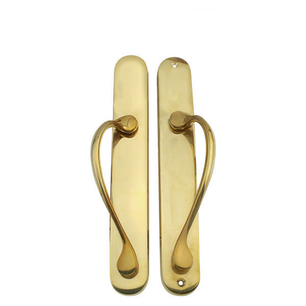 Marvin Passive / Inactive, No Key, No Thumbturn, Wide Series - Bright Brass