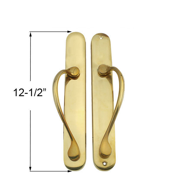 Marvin Passive / Inactive, No Key, No Thumbturn, Wide Series - Bright Brass