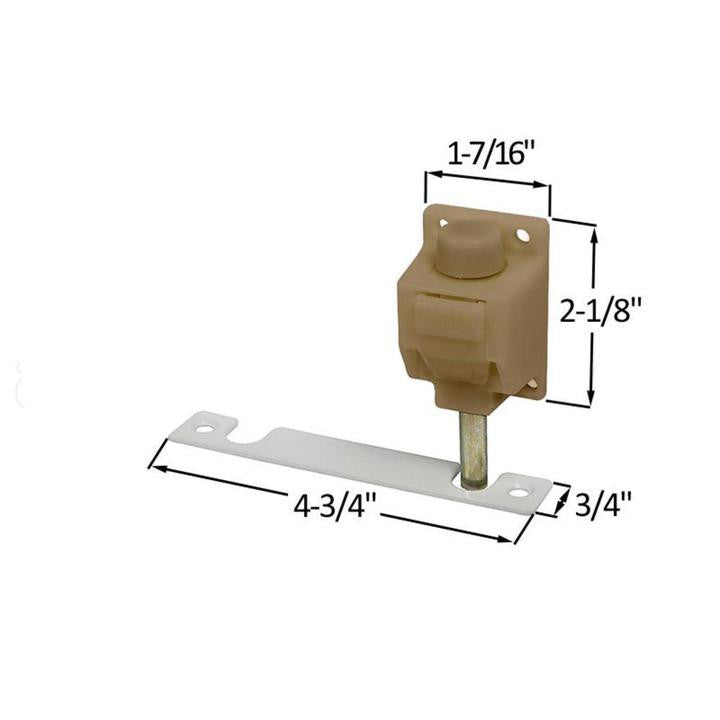 Truth Hardware Foot Operated Patio Door Lock and Keeper - Coppertone