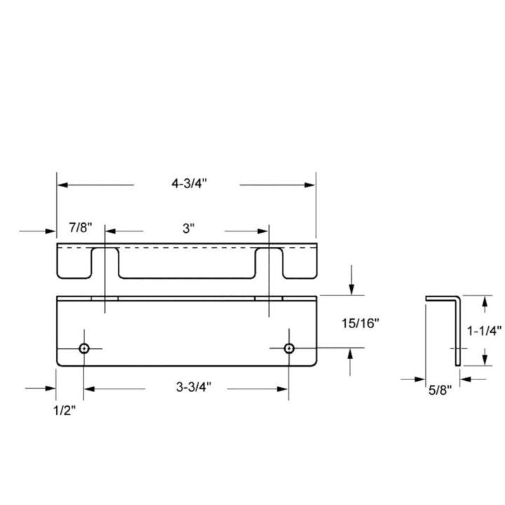Truth Hardware Sliding Glass Door Lock Keeper - Beige