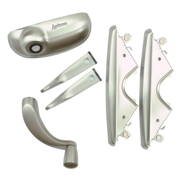 Andersen 400 Series Awning Hardware Package 1500010 Satin Nickel Estate Style Hardware Set 1999 to Present
