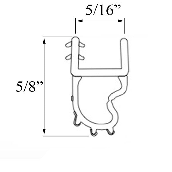 V794 Flex Bulb Weather-Strip For Door Sill 135" - Beige *Discontinued*