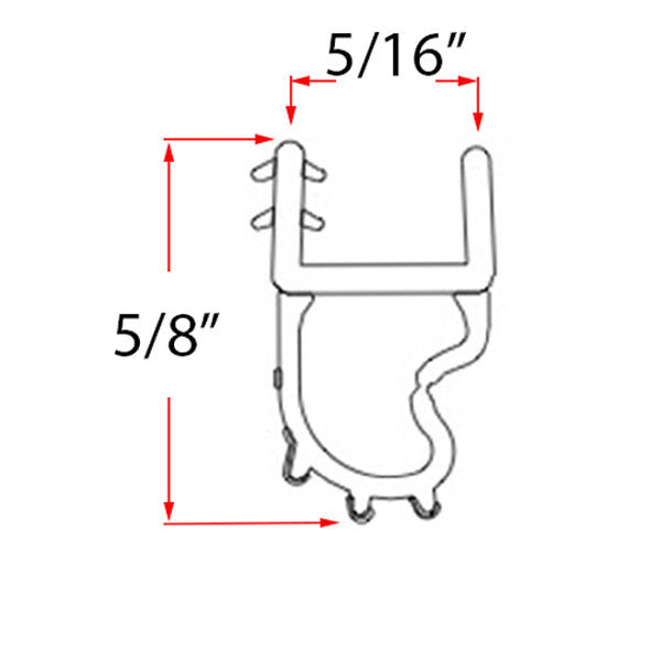 V794 Flex Bulb Weather-Strip For Door Sill 87 9/16 - Beige (Discontinued)