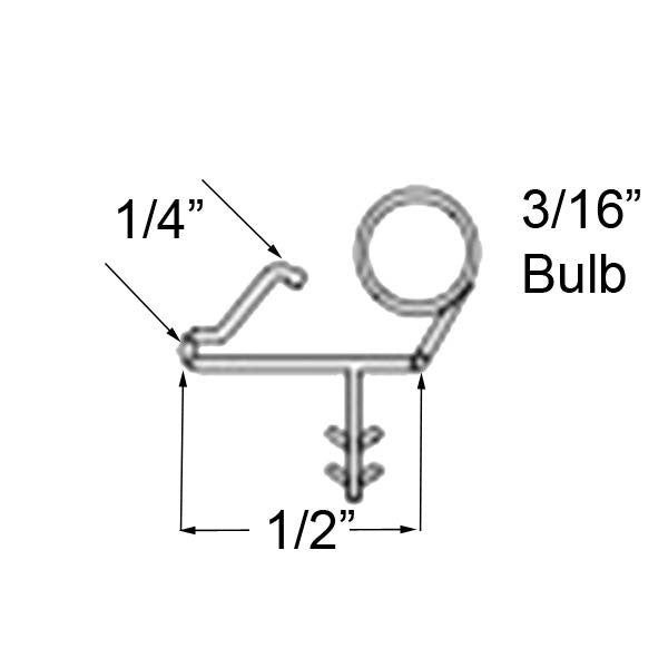 Marvin Casement Window, Bulb Weather Strip, Jamb - 84 Inch - Beige