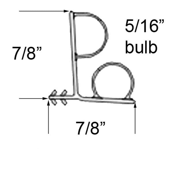 Integrity By Marvin Hinged Door Jamb Weatherstrip, V2350 79-9/32 - Black