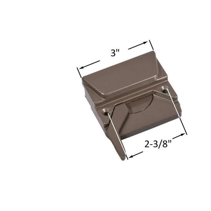 Truth Hardware "Entrygard" Sash Lock With 2-3/8" Screw Holes - Brown