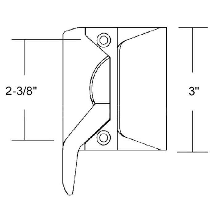 Truth Hardware "Entrygard" Sash Lock With 2-3/8" Screw Holes - Brown