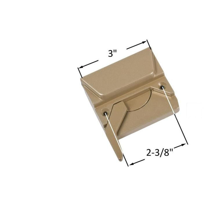 Truth Hardware "Entrygard" Sash Lock With 2-3/8" Screw Holes - Coppertone