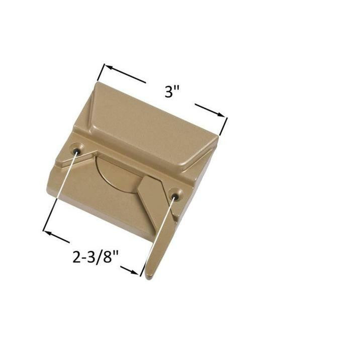 Truth Hardware "Entrygard" Sash Lock With 2-3/8" Screw Holes - Coppertone