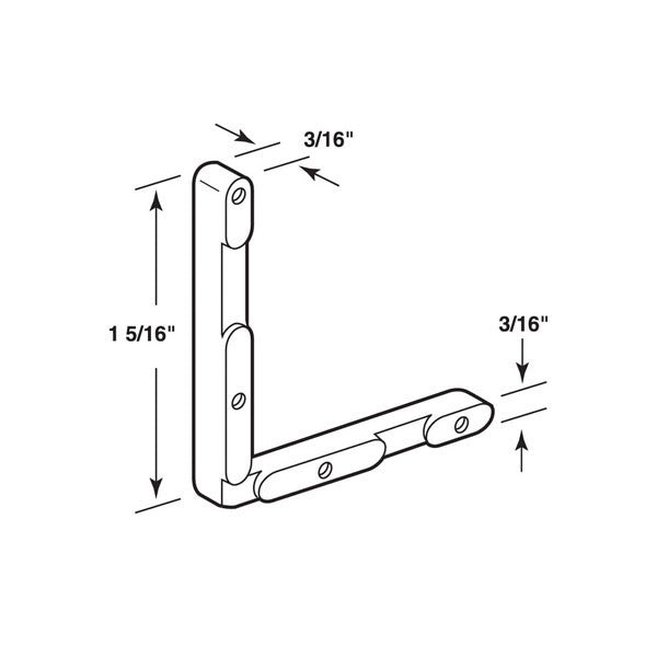 Window Frame Corner Insert for Screen/Storm Windows - Zinc Diecast