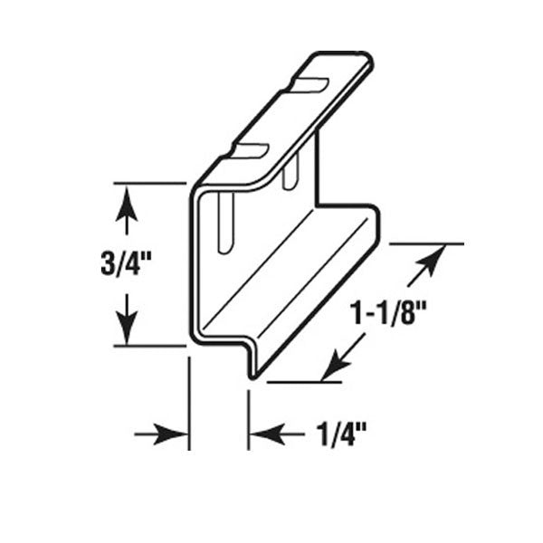 Window Screen Spline Channel Pull Tab, Aluminum, 6 Pack - Mill