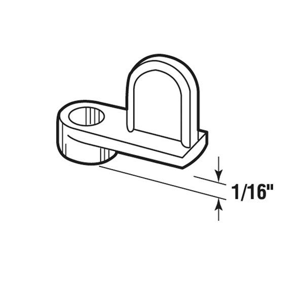 Diecast Clips - 1/16 In - White - 8 Pack