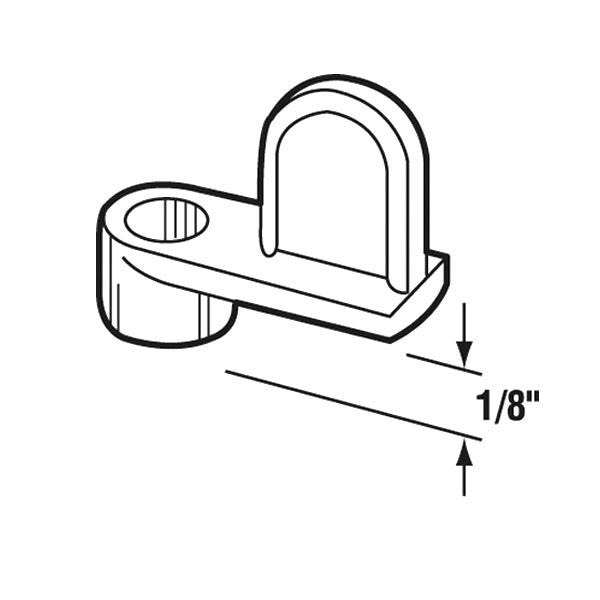 Diecast Screen Clips - 1/8 In - White - 12 Pack