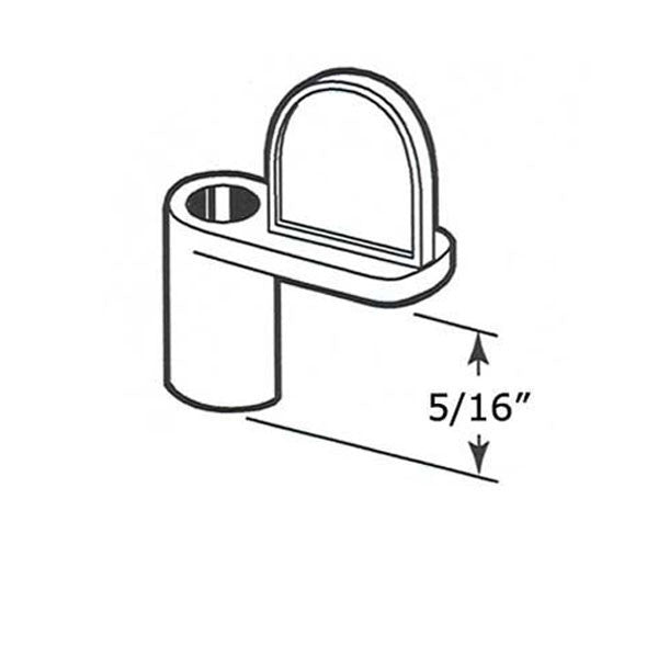 Window Screen Clips, Diecast, 5/16 inch Offset, 12 Pack - White