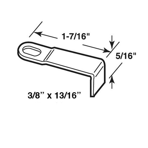 Screen Stretcher Clips, 13/16" x 3/8" Flanged Frame - 8 Pack