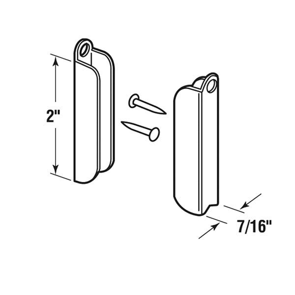 Screen Window Top Hanger, 7/16 inch, White - 6 Pack