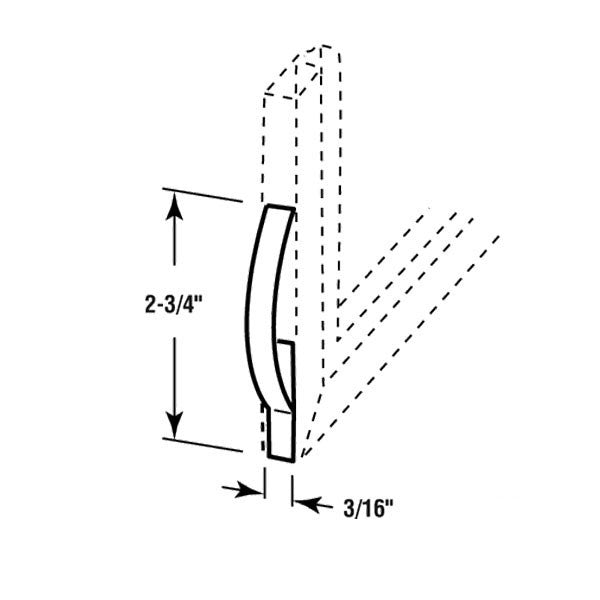 Corner Mounted Flat Tensions Spring - 3/16 inch