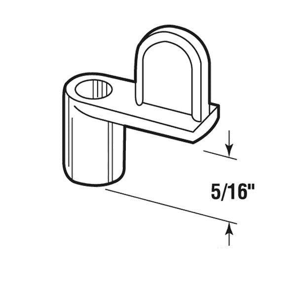 Screen Clip, Zinc, 5/16 Offset, w/ Screw - Bronze
