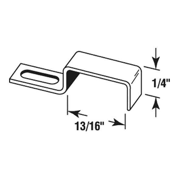 Awning Window Screen Stretch Clips, 3/16 inch, Aluminum - 12 Pack