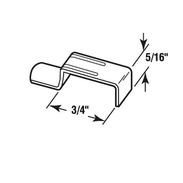 Aluminum Screen Clip - Stretch Type - 3/4 inch