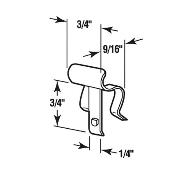 Sliding Window Clips, 3/4”, Aluminum - 4 Pack