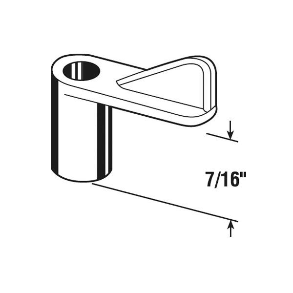 Window Screen Clips, Plastic, 7/16” Offset, White - 12 Pack