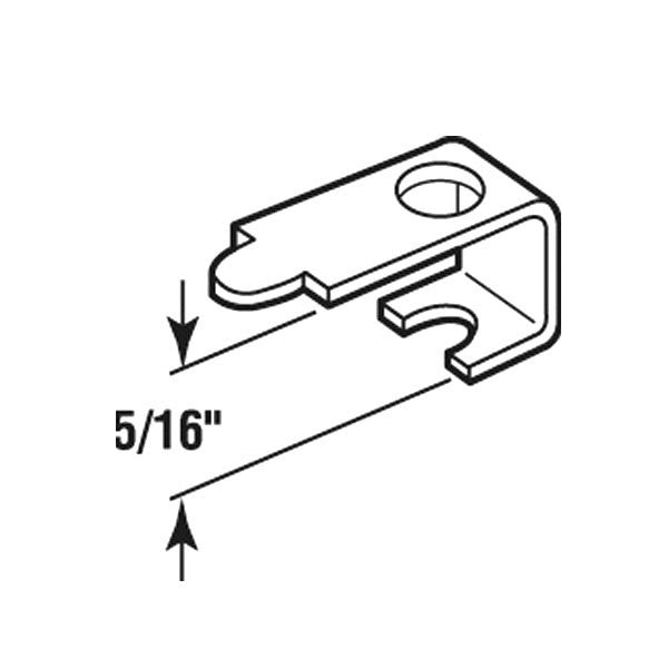 Casement Clips, 5/16" with Screws - Aluminum