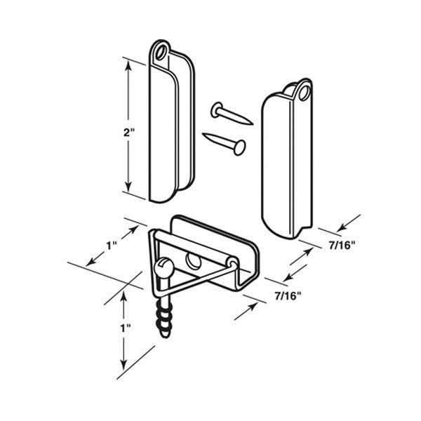 Window Screen Hangers and Latches - Grey