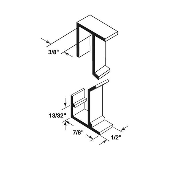 Top and Bottom Frame Screen Clips, Plastic - Black