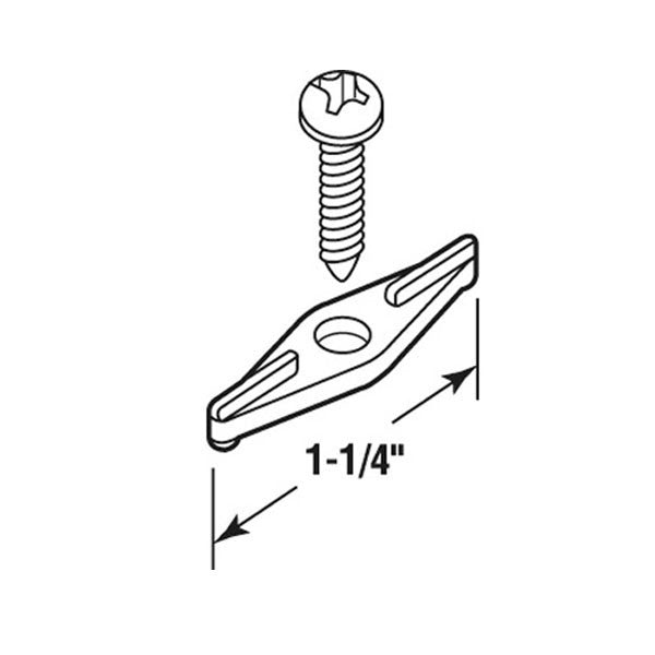 Plastic Double Wing Flush Mount Clip