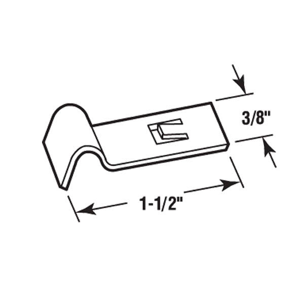 Window Screen Slide Lock , 1-1/2 inch Length - 6 Pack