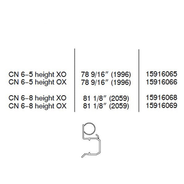 Integrity, Cn 6-5 Parting Stop Weather Strip 78-9/16" *Discontinued*